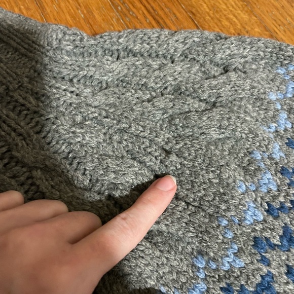 L.L. Bean Gray and Blue Cardigan Sweater - Picture 6 of 6